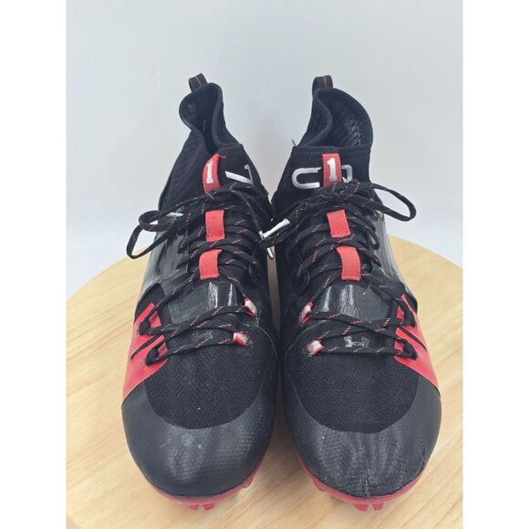 Under Armour C1N MC Football Cleats Mens  Black Red 3021190-003 RARE Sz 14 main image 7